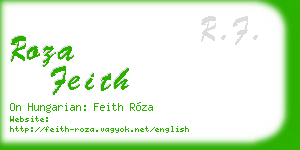 roza feith business card